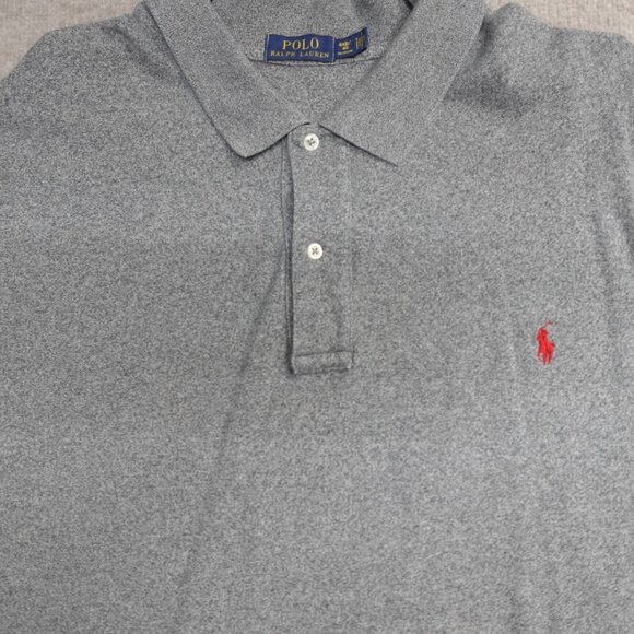 Polo Ralph Lauren Polo Shirt 4XB Gray Heather Solid - Picture 2 of 7